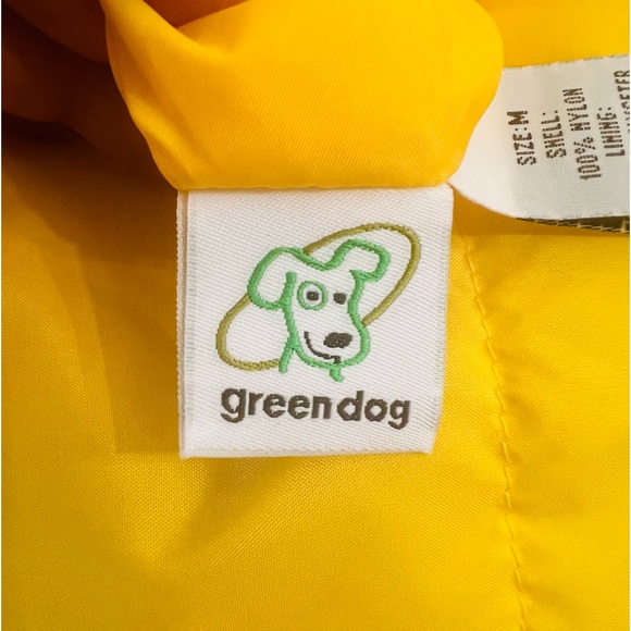 Reversible Yellow and Blue Vest Green Dog Size M 100% polyester Side pockets - Picture 10 of 11